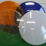 Colourful acrylic domes