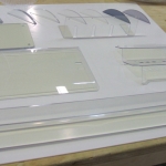 Assorted display of what polycarbonate can do